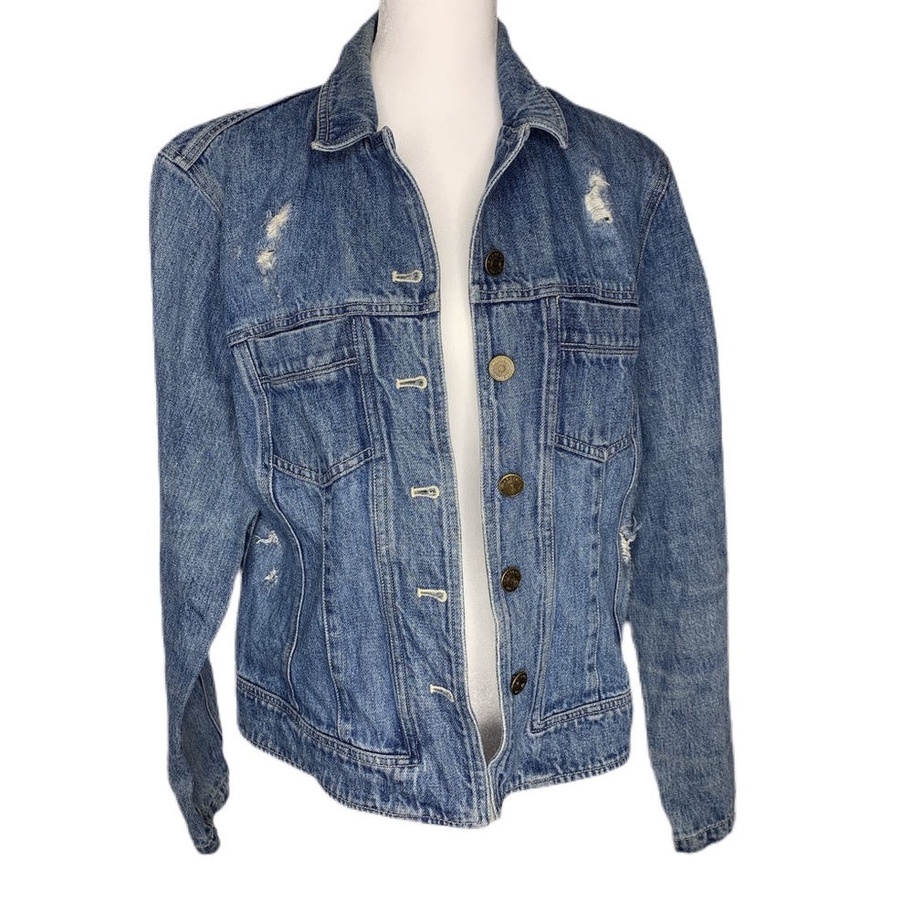 Harold’s Distressed‎ Destroyed Blue Jean Jacket